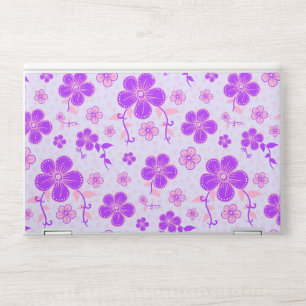 Pretty Floral Print Purple and Pink on Lavender HP Laptop Skin