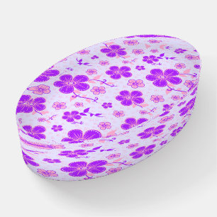 Pretty Floral Print Purple and Pink on Lavender Paperweight
