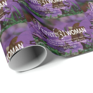 Pretty Floral PROVERBS 31 Wrapping Paper