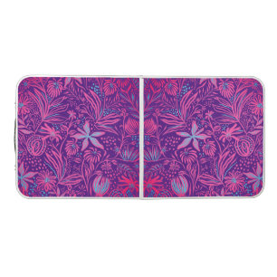 Pretty Floral Purple Beer Pong Table