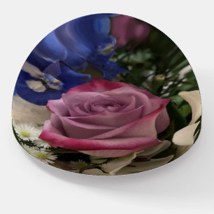 Pretty floral round paperweight