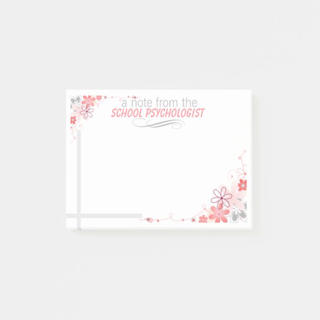 Pretty Floral School Psychologist Notes (Front)