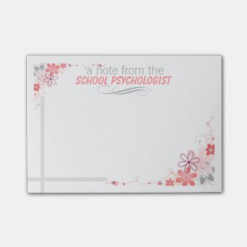 Pretty Floral School Psychologist Notes by schoolpsychdesigns at Zazzle