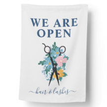 Pretty Floral Scissors Hair Stylist Open