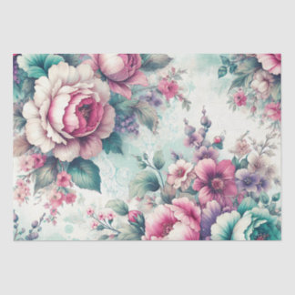 Pretty Floral Shabby Chic Birthday  Tissue Paper