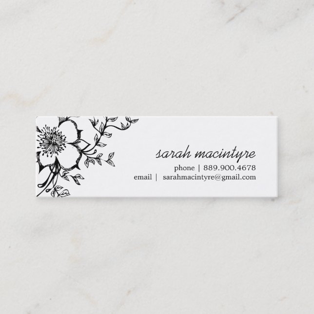 Pretty Floral /  Small Calling Cards (Front)