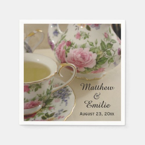 Pretty Floral Teapot and Teacup Napkins