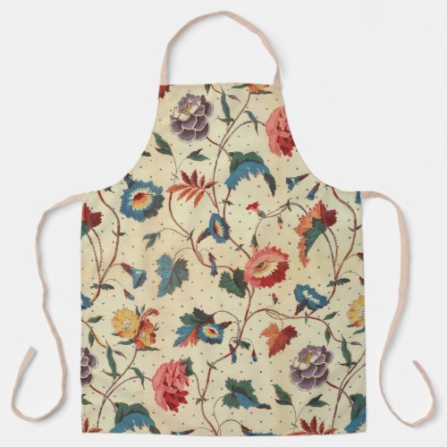 Pretty floral textile design apron