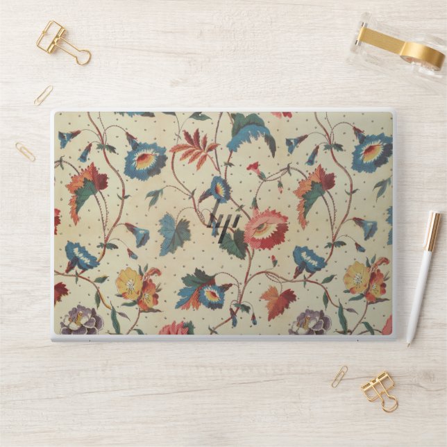 Pretty floral textile design HP laptop skin (Desk)