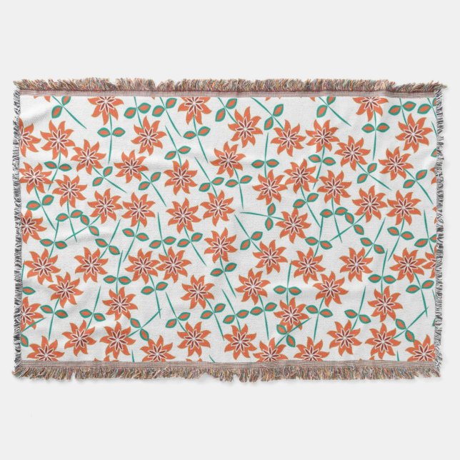 Pretty Floral Throw Blanket (Front)