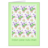 Pretty Floral Turkish Language Greeting Birthday (Front)