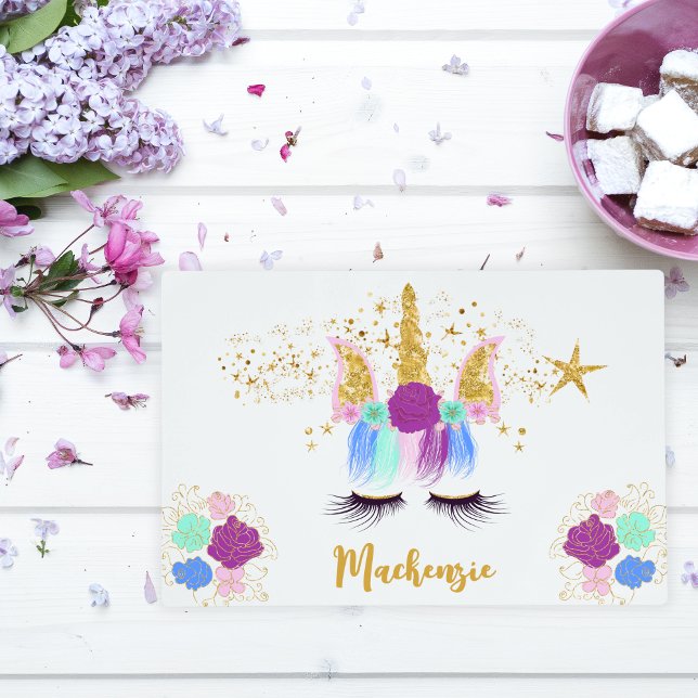 Pretty Floral Unicorn Placemat (Pretty Floral Unicorn Placemat)