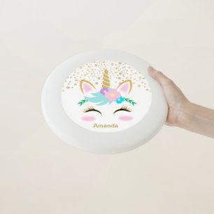 Pretty Floral Unicorn Wham-O Frisbee