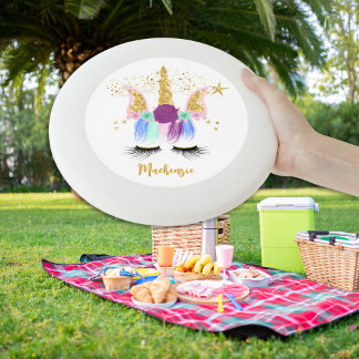 Pretty Floral Unicorn Wham-O Frisbee