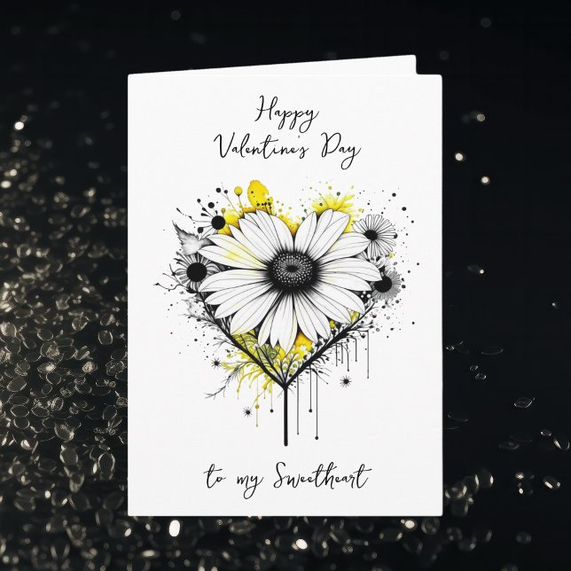 Pretty Floral Valentine's Day Personalized Card (Creator Uploaded)