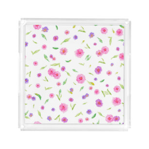 Pretty Floral Vanity Tray – Elegant Flower Gift