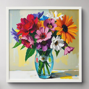 Pretty Floral Vase Peel And Stick Photo Tile
