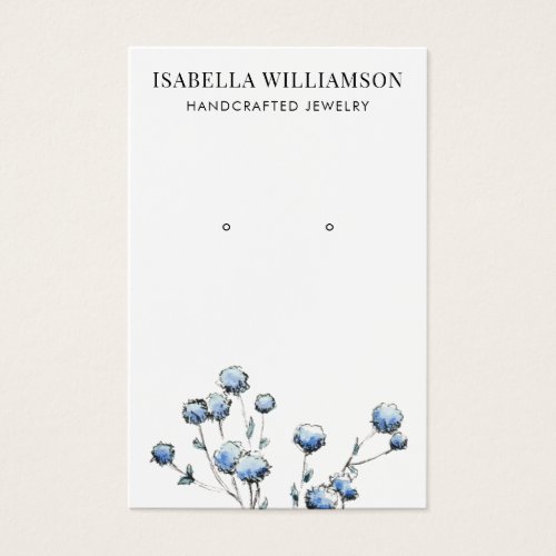 Pretty Floral Watercolor Earring Display Card