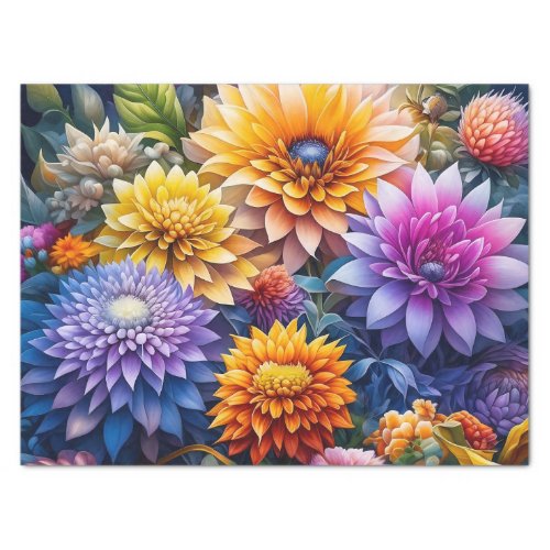 Pretty Floral Watercolor Flowers Ai Art Tissue Paper