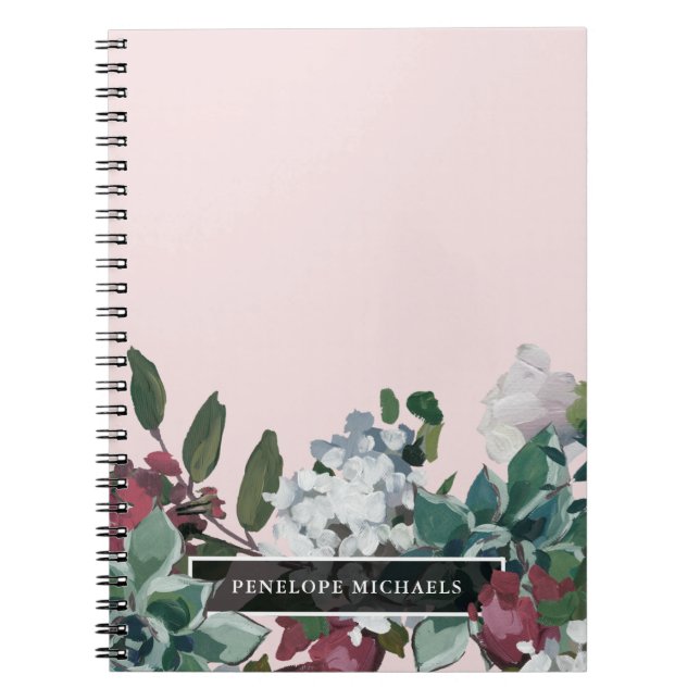 Pretty Floral with Name Notebook (Front)