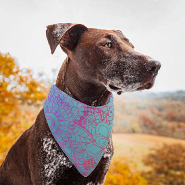 Pretty Florals Colorful Pet Bandana (Creator Uploaded)