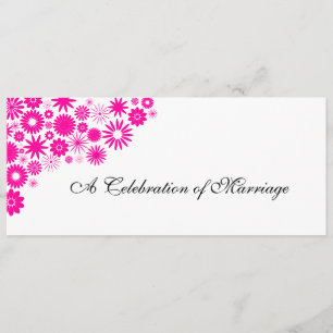 Pretty Florals Magenta Wedding Program