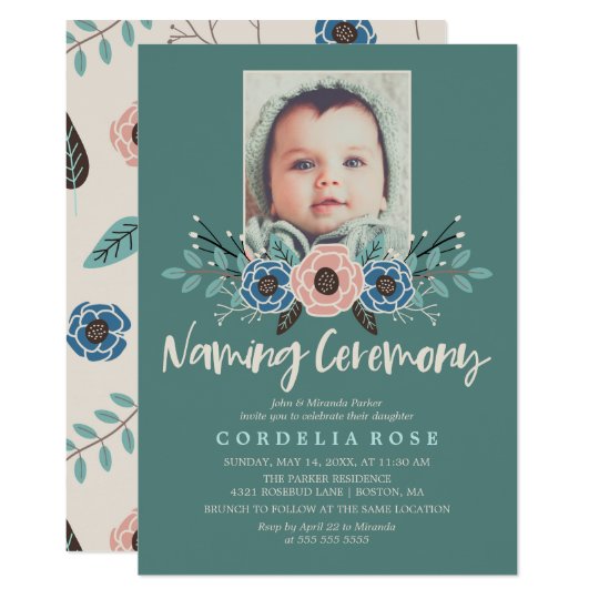 Naming Ceremony Invitation Card Backgrou