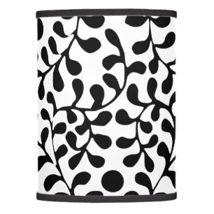 Pretty Flourished Black and White Print Lamp Shade
