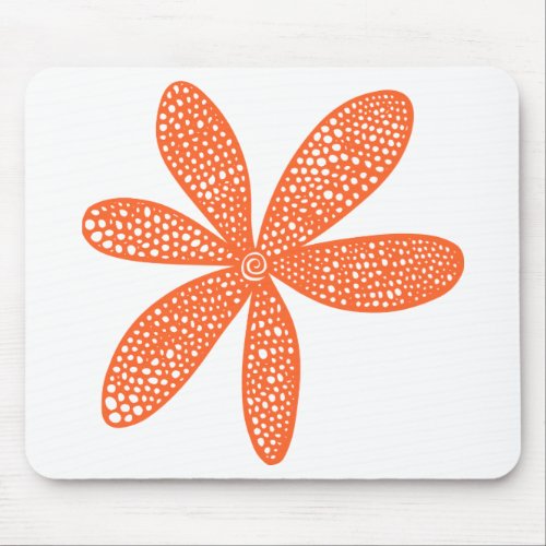 Pretty Flower _ Autumn Orange Mouse Pad