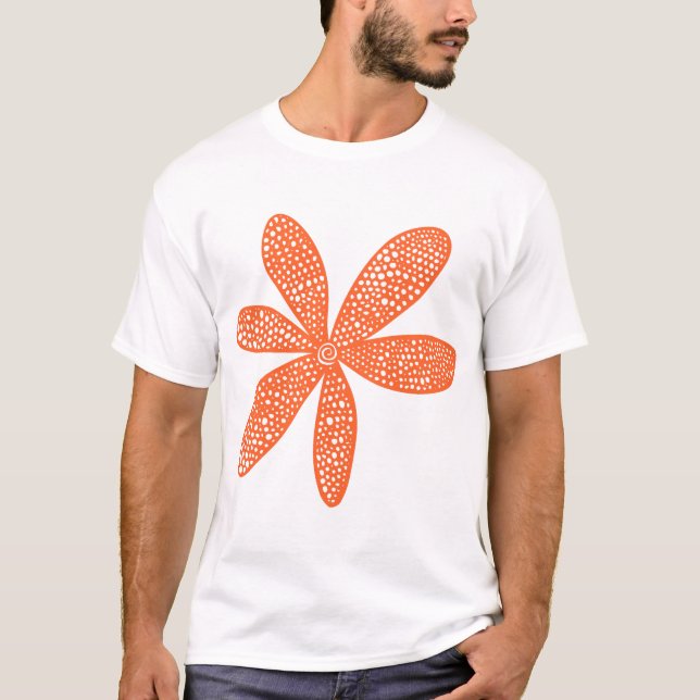 Pretty Flower - Autumn Orange T-Shirt (Front)