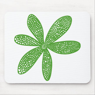 Pretty Flower - Avocado Green Mouse Pad