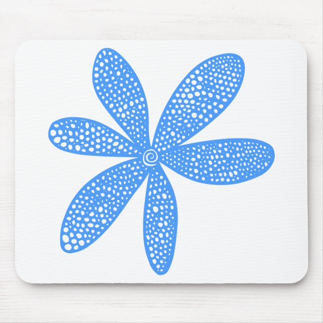 Pretty Flower - Baby Blue Mouse Pad (Front)
