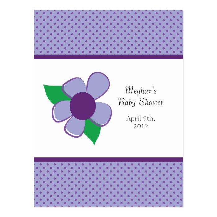 Pretty flower  baby shower advice cards post cards