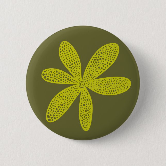 Pretty Flower - Banana Yellow on 666633 Button (Front)