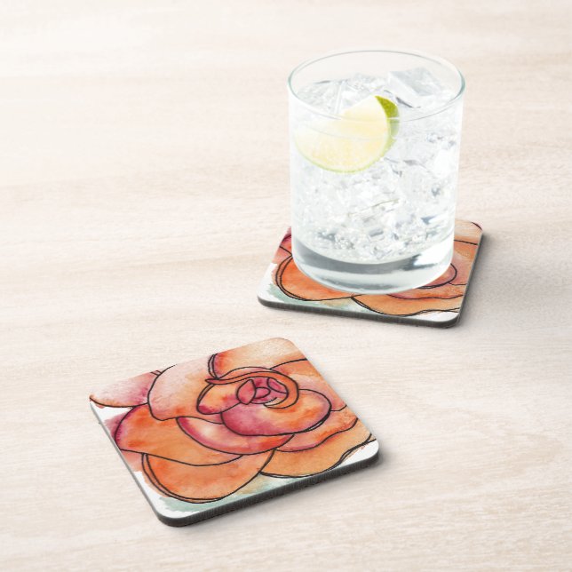 Pretty Flower Beverage Coaster (Right Side)