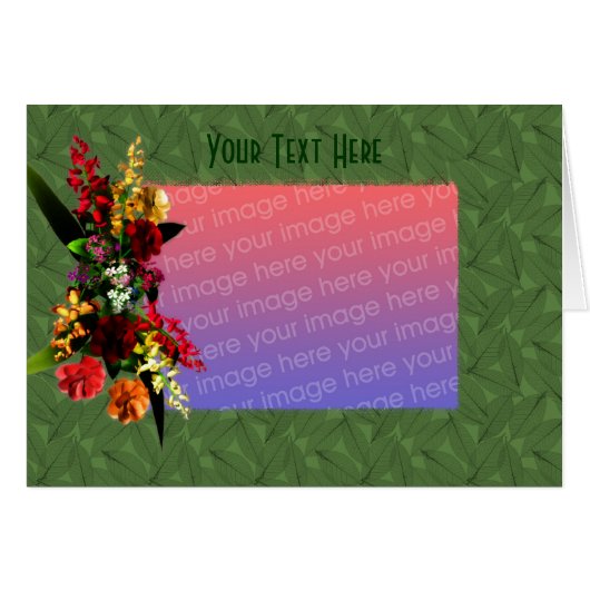 Pretty Flower Bouquet Photo Cards (Front Horizontal)