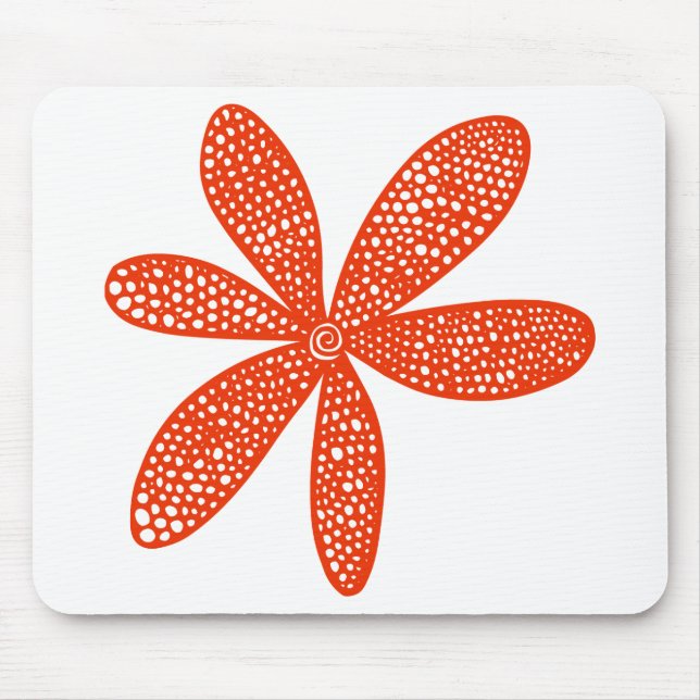 Pretty Flower - Brick Red Mouse Pad (Front)