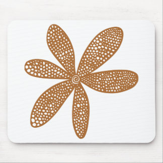 Pretty Flower - Brown Mouse Pad