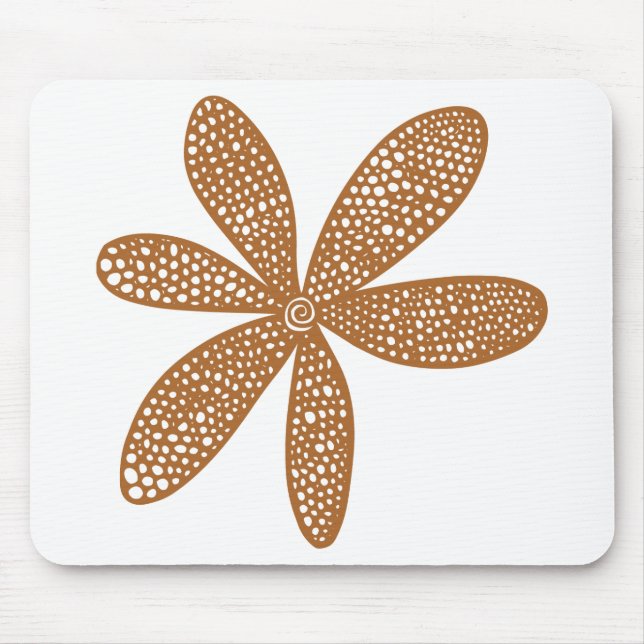 Pretty Flower - Brown Mouse Pad (Front)