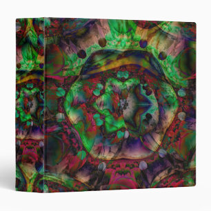 Pretty Flower Burst Abstract 3 Ring Binder