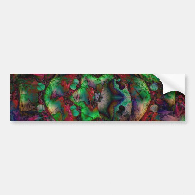 Pretty Flower Burst Abstract Bumper Sticker (Front)