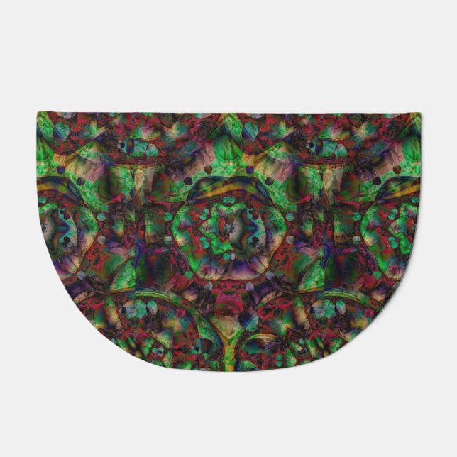 Pretty Flower Burst Abstract Doormat (Front)