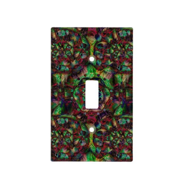 Pretty Flower Burst Abstract Light Switch Cover (Front)