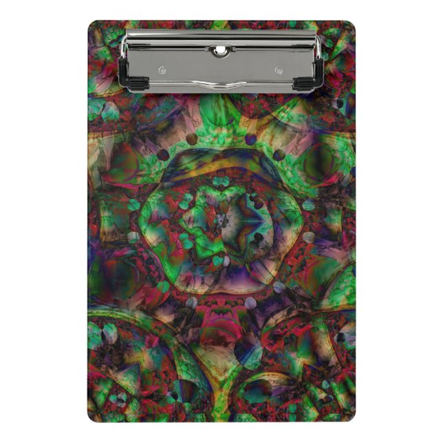 Pretty Flower Burst Abstract Mini Clipboard (Front)