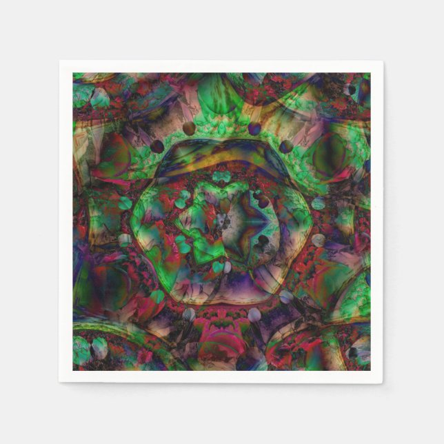 Pretty Flower Burst Abstract Napkins (Front)