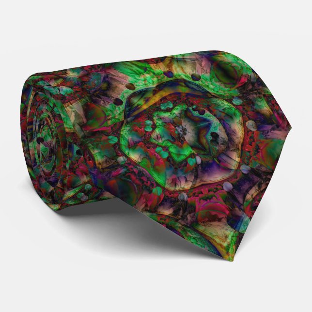 Pretty Flower Burst Abstract Neck Tie (Rolled)