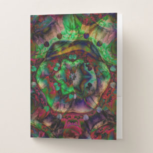 Pretty Flower Burst Abstract Pocket Folder