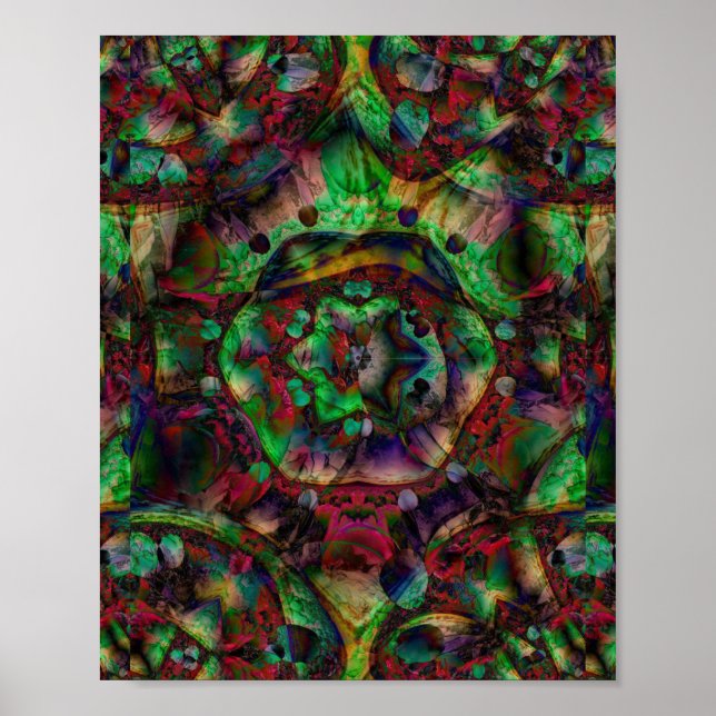 Pretty Flower Burst Abstract Poster (Front)