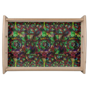 Pretty Flower Burst Abstract Serving Tray