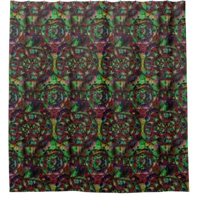 Pretty Flower Burst Abstract Shower Curtain (Front)